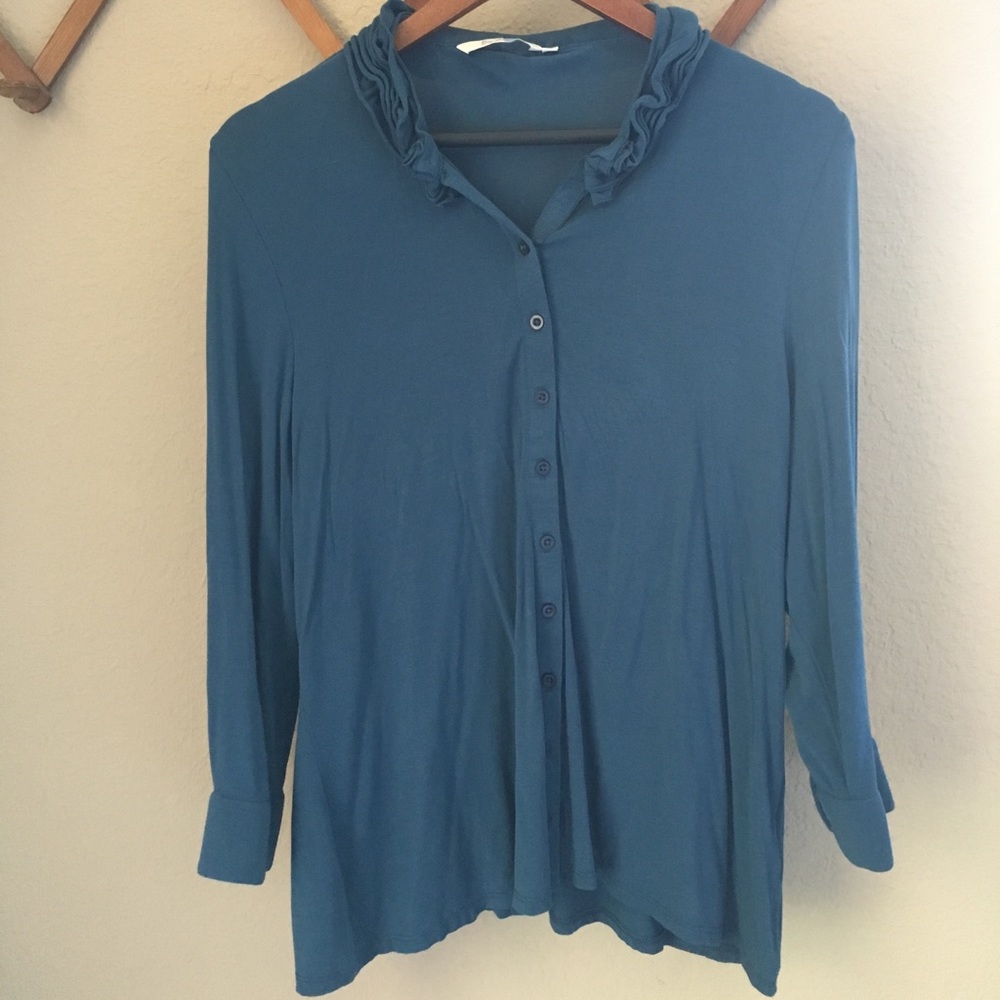 Women’s Boden Dark Blue Blouse Sz 16